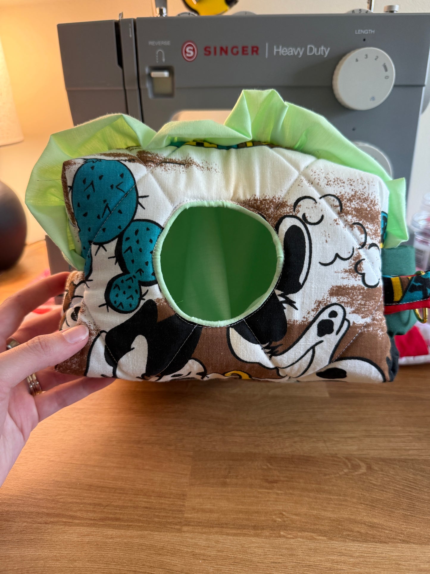 One-of-a-Kind Ride ’Em Cowboy Diaper Wipe Pouch | Ruffles, D-Ring & Double Pockets