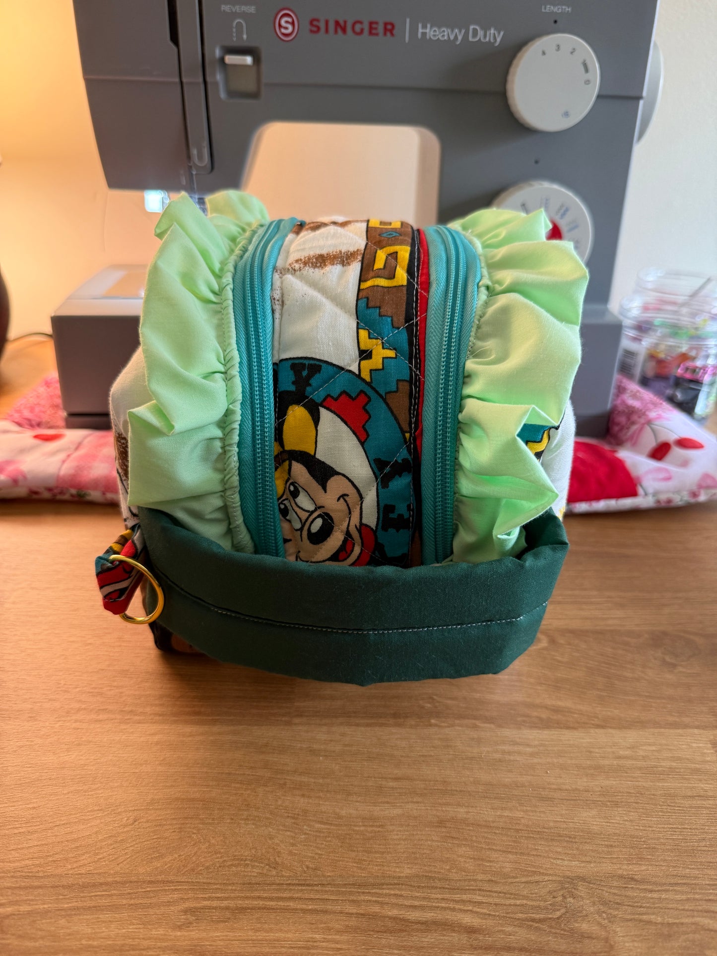 One-of-a-Kind Ride ’Em Cowboy Diaper Wipe Pouch | Ruffles, D-Ring & Double Pockets